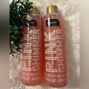 🛍️ B.Pure Pink Shimmer Gel Body Wash - 2
Bottles (8 oz / 236 ml Each)